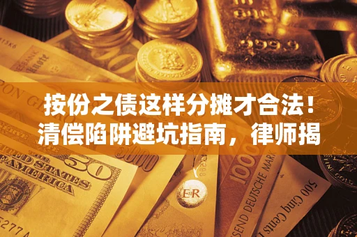 济南按份之债这样分摊才合法！清偿陷阱避坑指南，律师揭秘关键条款