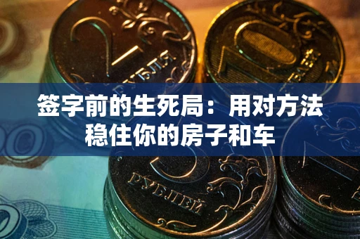 济南签字前的生死局：用对方法稳住你的房子和车