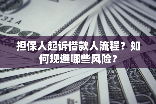 济南担保人起诉借款人流程？如何规避哪些风险？