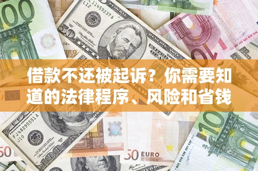济南借款不还被起诉？你需要知道的法律程序、风险和省钱技巧