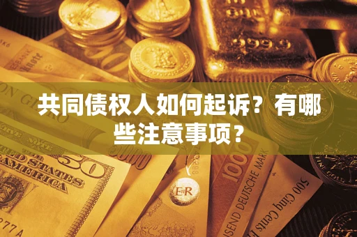 济南共同债权人如何起诉？有哪些注意事项？